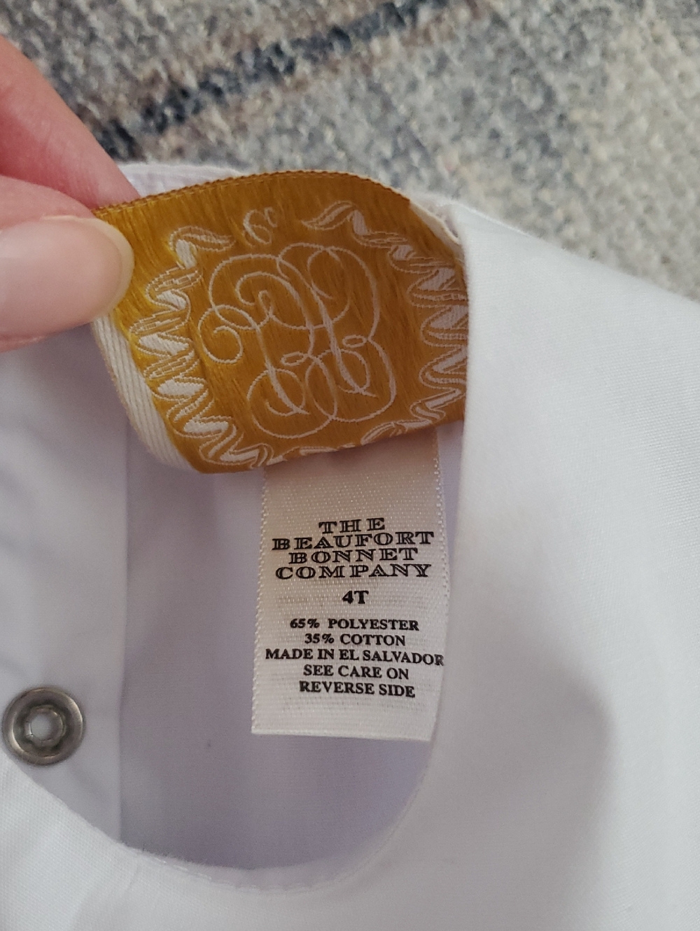 The Beaufort Bonnet Company Toddler Girls Brady Button Dress Wand Sz4T - Picture 6 of 8